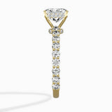 Pave Eternity Band Hidden Halo Ring Engagement Ring