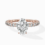 Pave Eternity Band Hidden Halo Ring Engagement Ring