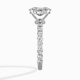 Pave Eternity Band Hidden Halo Ring Engagement Ring