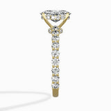 Pave Eternity Band Hidden Halo Ring Engagement Ring