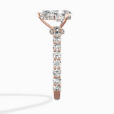 Pave Eternity Band Hidden Halo Ring Engagement Ring