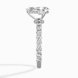 Pave Eternity Band Hidden Halo Ring Engagement Ring