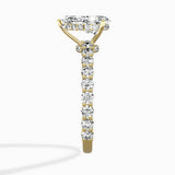 Pave Eternity Band Hidden Halo Ring Engagement Ring