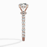 Pave Eternity Band Hidden Halo Ring Engagement Ring