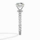 Pave Eternity Band Hidden Halo Ring Engagement Ring