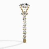 Pave Eternity Band Hidden Halo Ring Engagement Ring