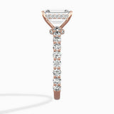 Pave Eternity Band Hidden Halo Ring Engagement Ring