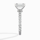 Pave Eternity Band Hidden Halo Ring Engagement Ring