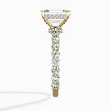 Pave Eternity Band Hidden Halo Ring Engagement Ring