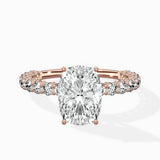 Pave Eternity Band Hidden Halo Ring Engagement Ring
