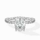Pave Eternity Band Hidden Halo Ring Engagement Ring
