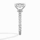 Pave Eternity Band Hidden Halo Ring Engagement Ring
