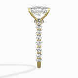 Pave Eternity Band Hidden Halo Ring Engagement Ring