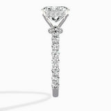 Pave Eternity Band Hidden Halo Ring Engagement Ring