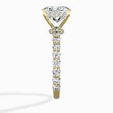 Pave Eternity Band Hidden Halo Ring Engagement Ring