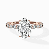 Pave Eternity Band Hidden Halo Ring Engagement Ring