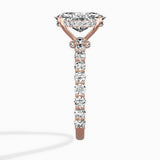 Pave Eternity Band Hidden Halo Ring Engagement Ring