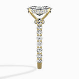Pave Eternity Band Hidden Halo Ring Engagement Ring