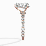 Pave Eternity Band Hidden Halo Ring Engagement Ring
