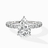 Pave Eternity Band Hidden Halo Ring Engagement Ring