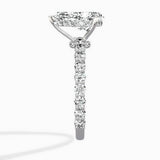 Pave Eternity Band Hidden Halo Ring Engagement Ring