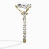 Pave Eternity Band Hidden Halo Ring Engagement Ring