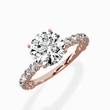 Pave Eternity Band Hidden Halo Ring Engagement Ring