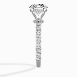 Pave Eternity Band Hidden Halo Ring Engagement Ring