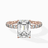 Pave Eternity Band Hidden Halo Ring Engagement Ring