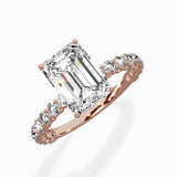 Pave Eternity Band Hidden Halo Ring Engagement Ring