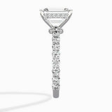 Pave Eternity Band Hidden Halo Ring Engagement Ring
