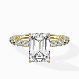 Pave Eternity Band Hidden Halo Ring Engagement Ring