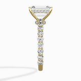 Pave Eternity Band Hidden Halo Ring Engagement Ring