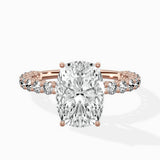 Pave Eternity Band Hidden Halo Ring Engagement Ring