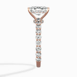 Pave Eternity Band Hidden Halo Ring Engagement Ring