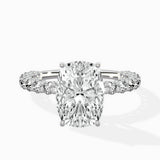 Pave Eternity Band Hidden Halo Ring Engagement Ring