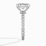 Pave Eternity Band Hidden Halo Ring Engagement Ring