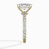 Pave Eternity Band Hidden Halo Ring Engagement Ring