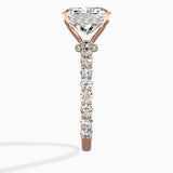 Pave Eternity Band Hidden Halo Ring Engagement Ring