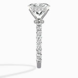 Pave Eternity Band Hidden Halo Ring Engagement Ring