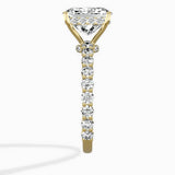 Pave Eternity Band Hidden Halo Ring Engagement Ring
