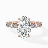 Pave Eternity Band Hidden Halo Ring Engagement Ring