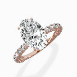 Pave Eternity Band Hidden Halo Ring Engagement Ring