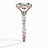 Pave Eternity Band Hidden Halo Ring Engagement Ring