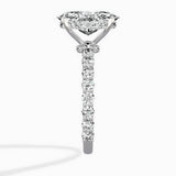 Pave Eternity Band Hidden Halo Ring Engagement Ring