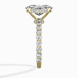 Pave Eternity Band Hidden Halo Ring Engagement Ring