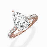 Pave Eternity Band Hidden Halo Ring Engagement Ring