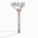 Pave Eternity Band Hidden Halo Ring Engagement Ring