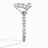 Pave Eternity Band Hidden Halo Ring Engagement Ring