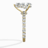 Pave Eternity Band Hidden Halo Ring Engagement Ring